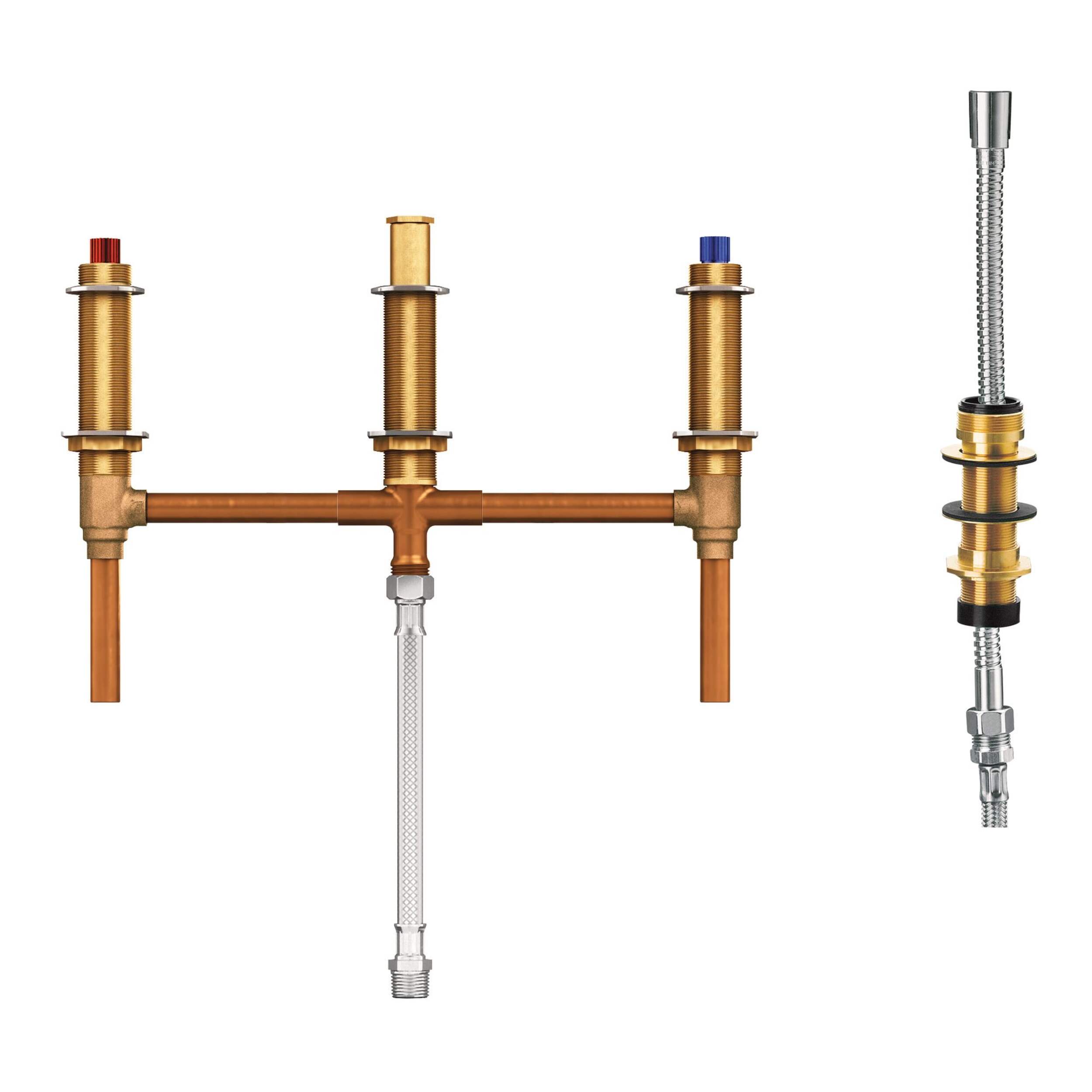 Moen M-PACT Tub Valve with Hand Shower Diverter, 10-in Center Composite_or_Mixed