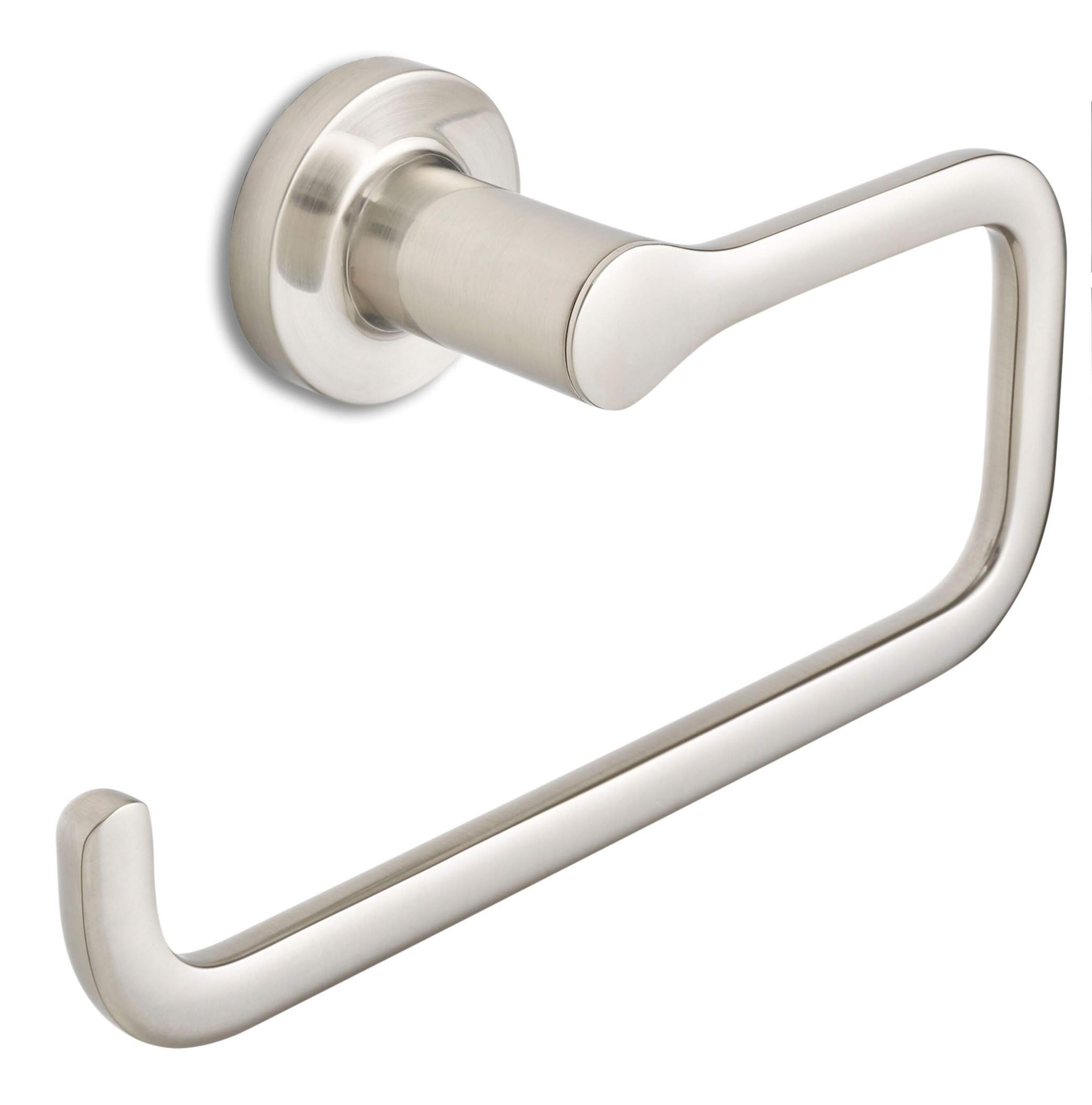 American Standard Studio® S Towel Ring, Brushed Nickel Front_Three_Fourths_Angled_Right