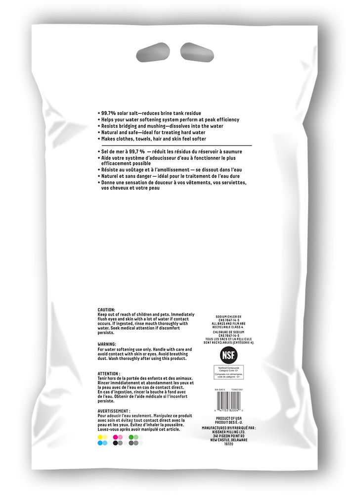 Certified Water Softener Salt, 20kg Canadian Tire