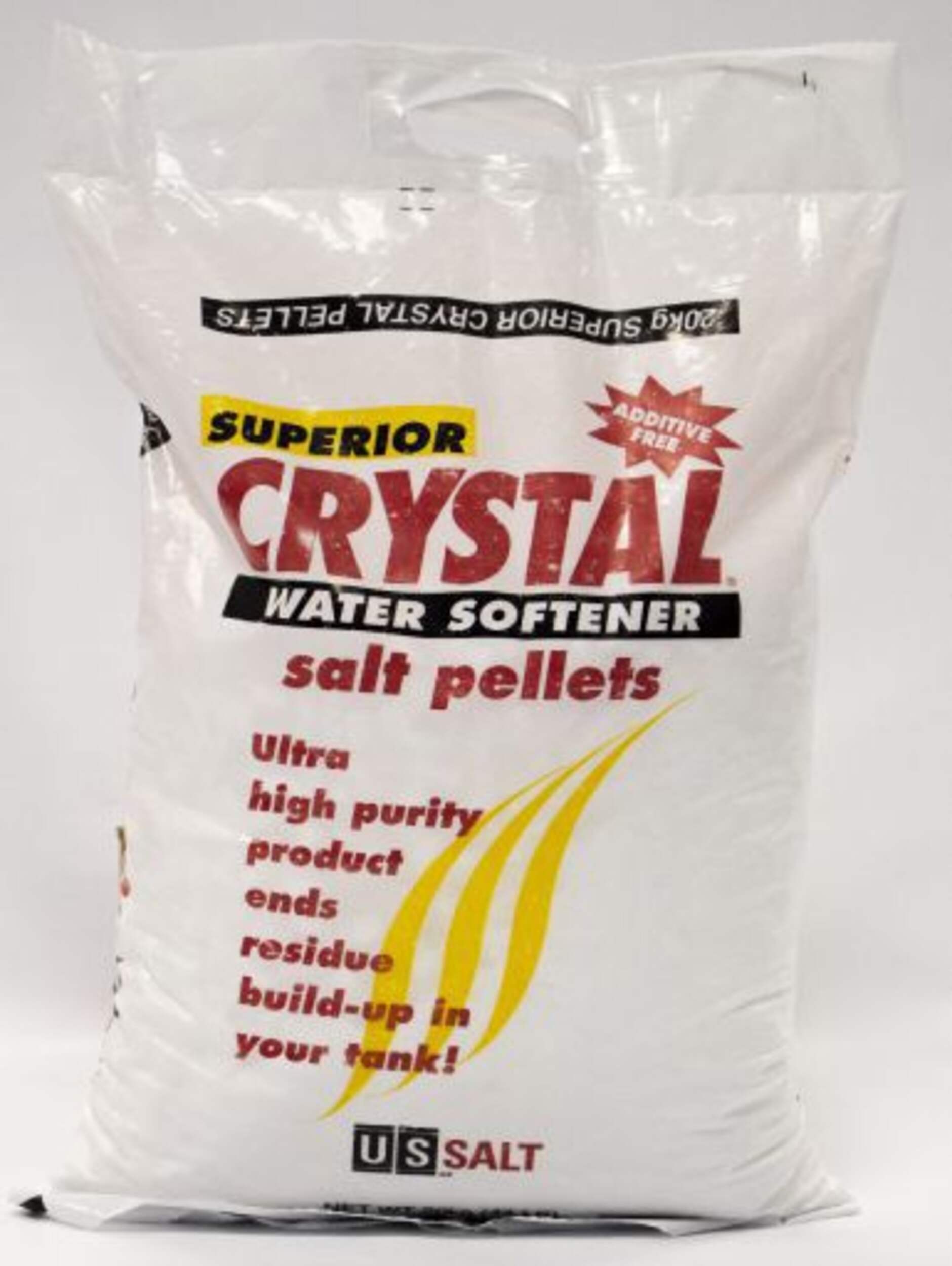 Superior Crystals Water Softener Salt Pellets, 20-kg Front_Flat