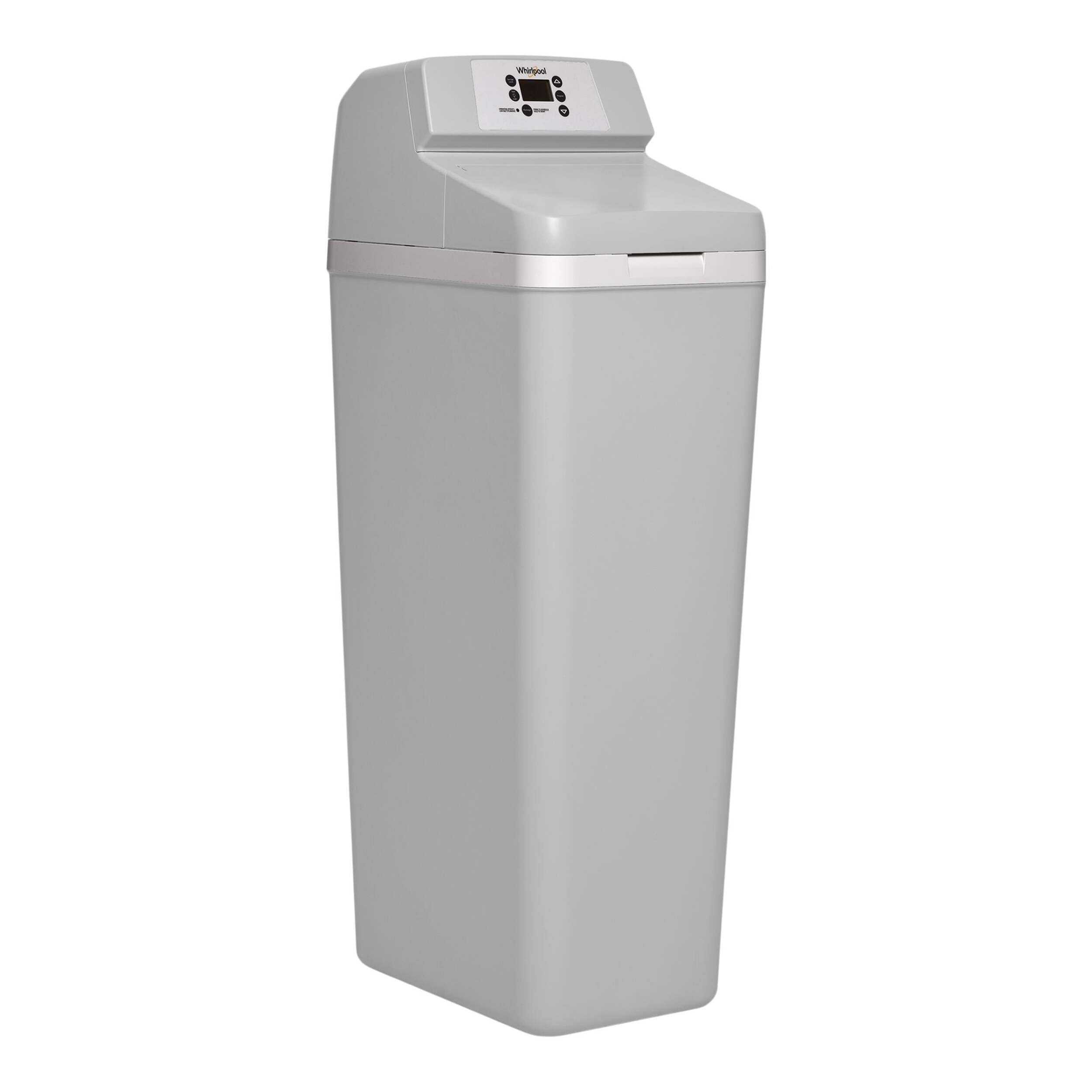 Whirlpool WHES40 40,000-Grain Water Softener, Grey Front_Three_Fourths_Angled_Right