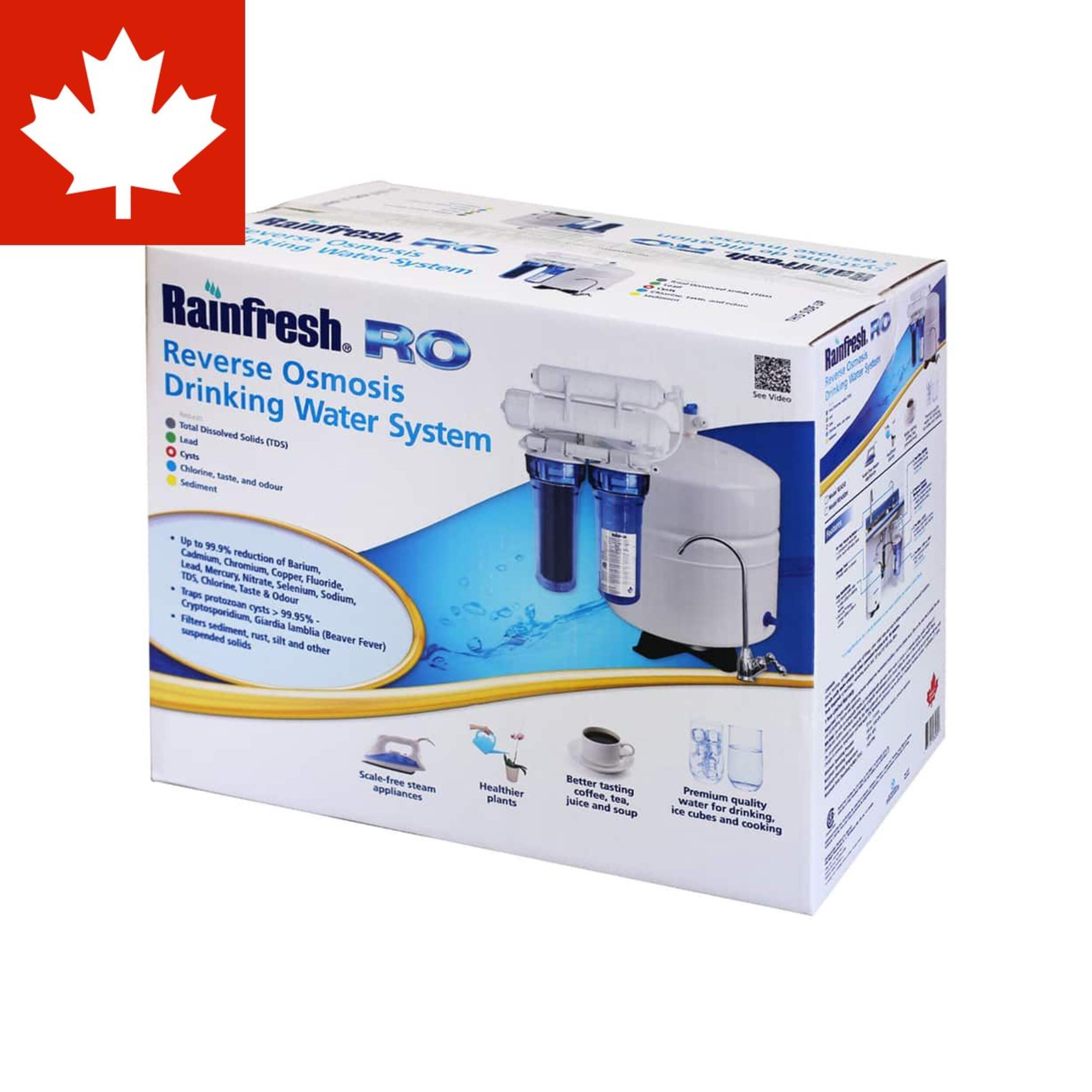 Rainfresh RO450 Reverse Osmosis (RO) Drinking Water System Front_Three_Fourths_Angled_Right