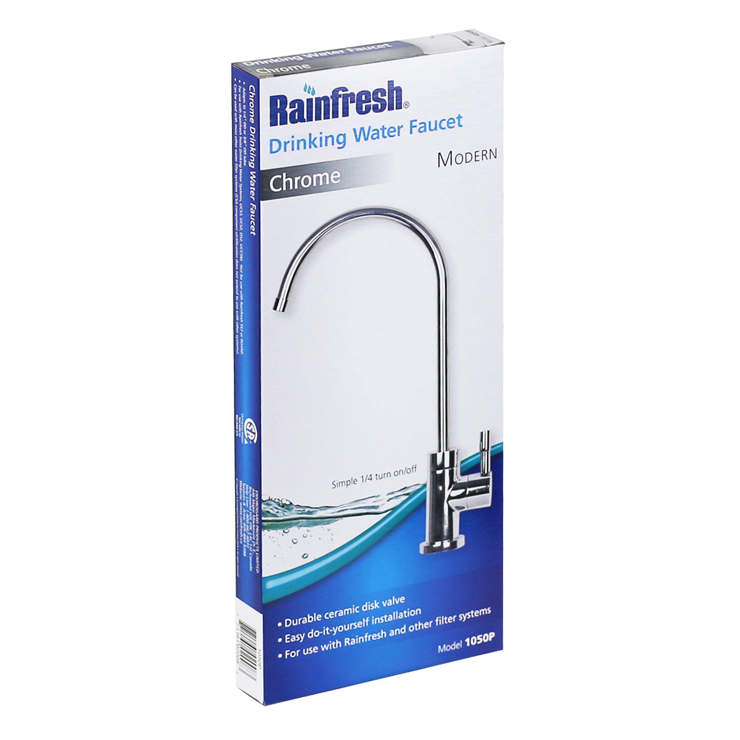 Rainfresh 1050P Drinking Water Faucet, Chrome Front_Three_Fourths_Angled_Right