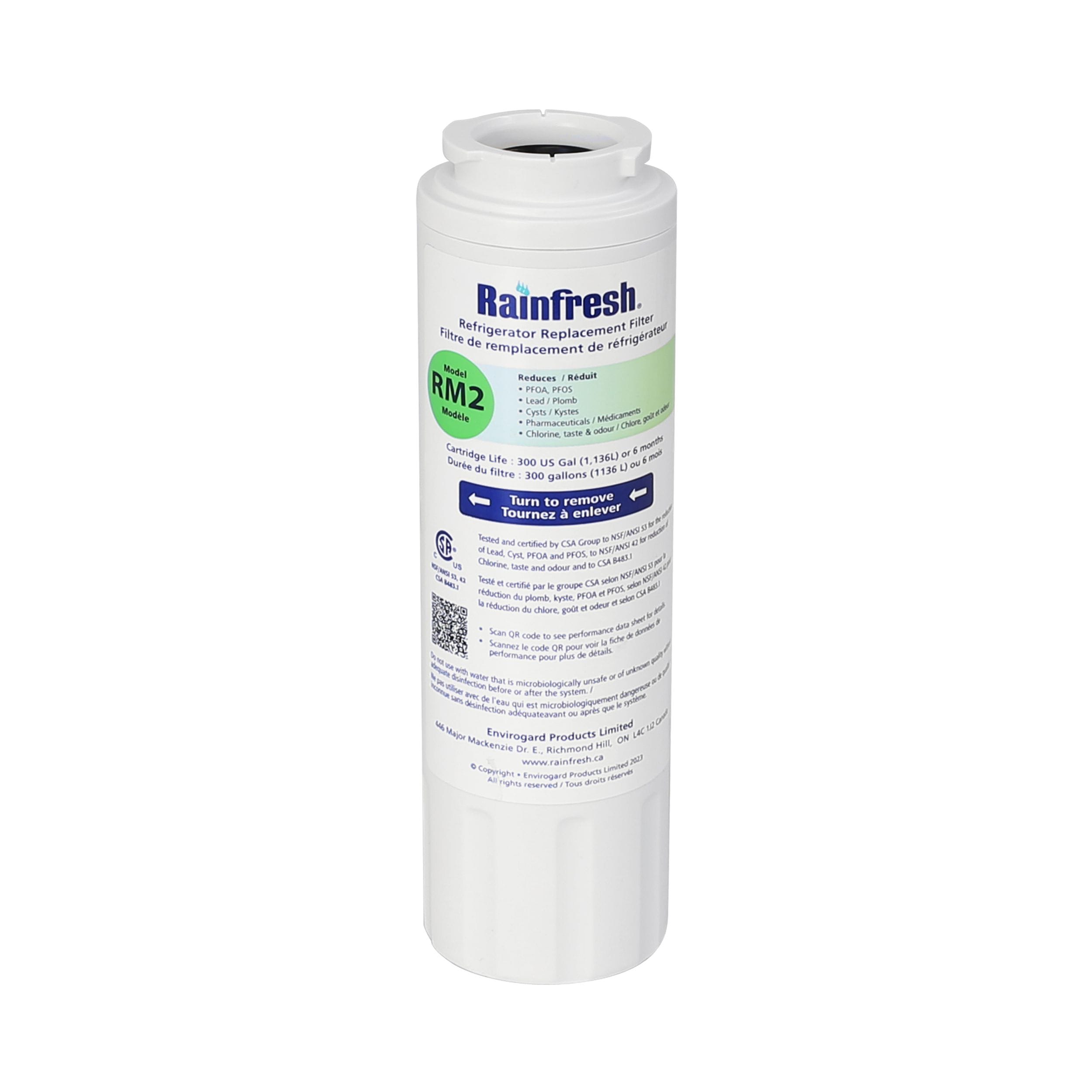 Rainfresh RM2 Fridge Filter for Whirlpool*, Maytag* and Amana* Fridges