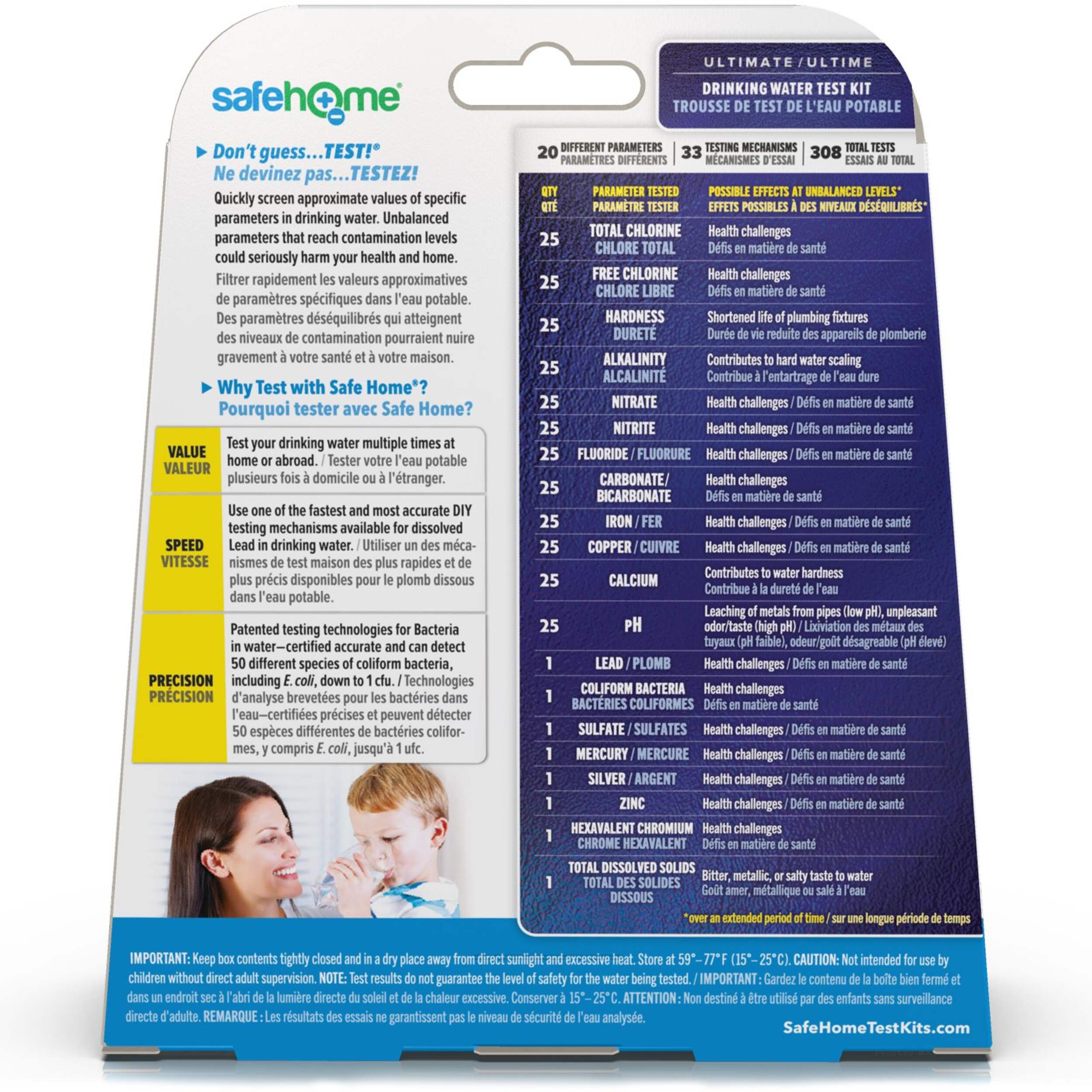SafeHome Ultimate DIY Water Test Kit, Mechanical, 308 Tests Canadian Tire