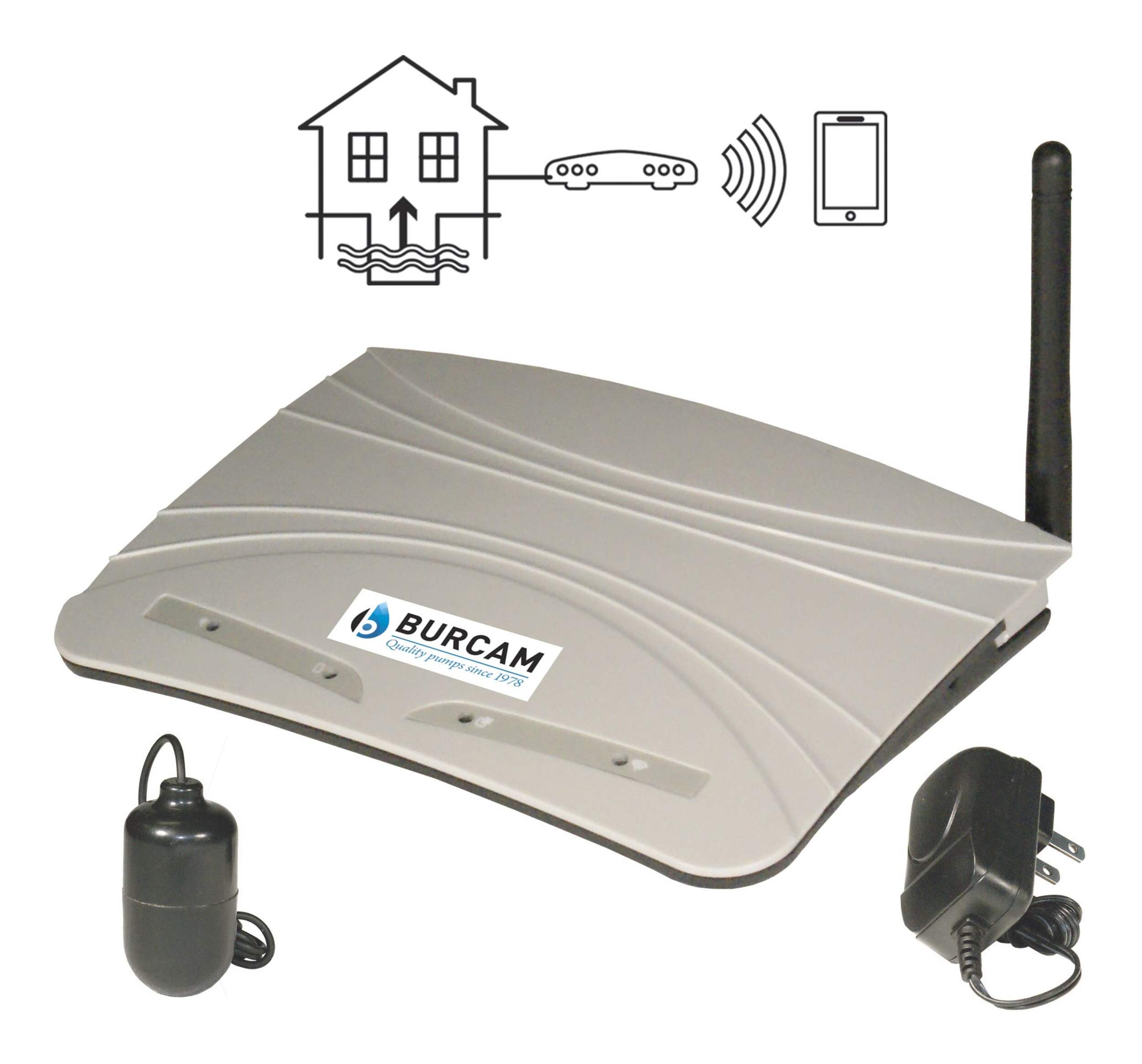 Alarme WiFi de prévention d’inondation de BURCAM Composite_or_Mixed