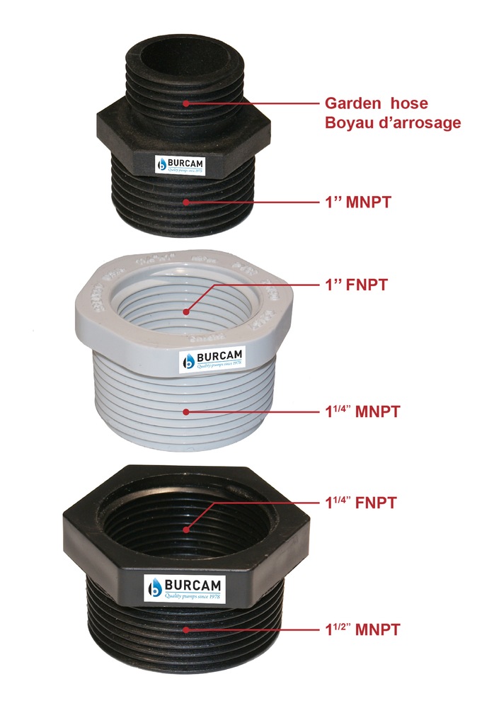 2 Threaded Pump Hose Conversion Adapters セール品