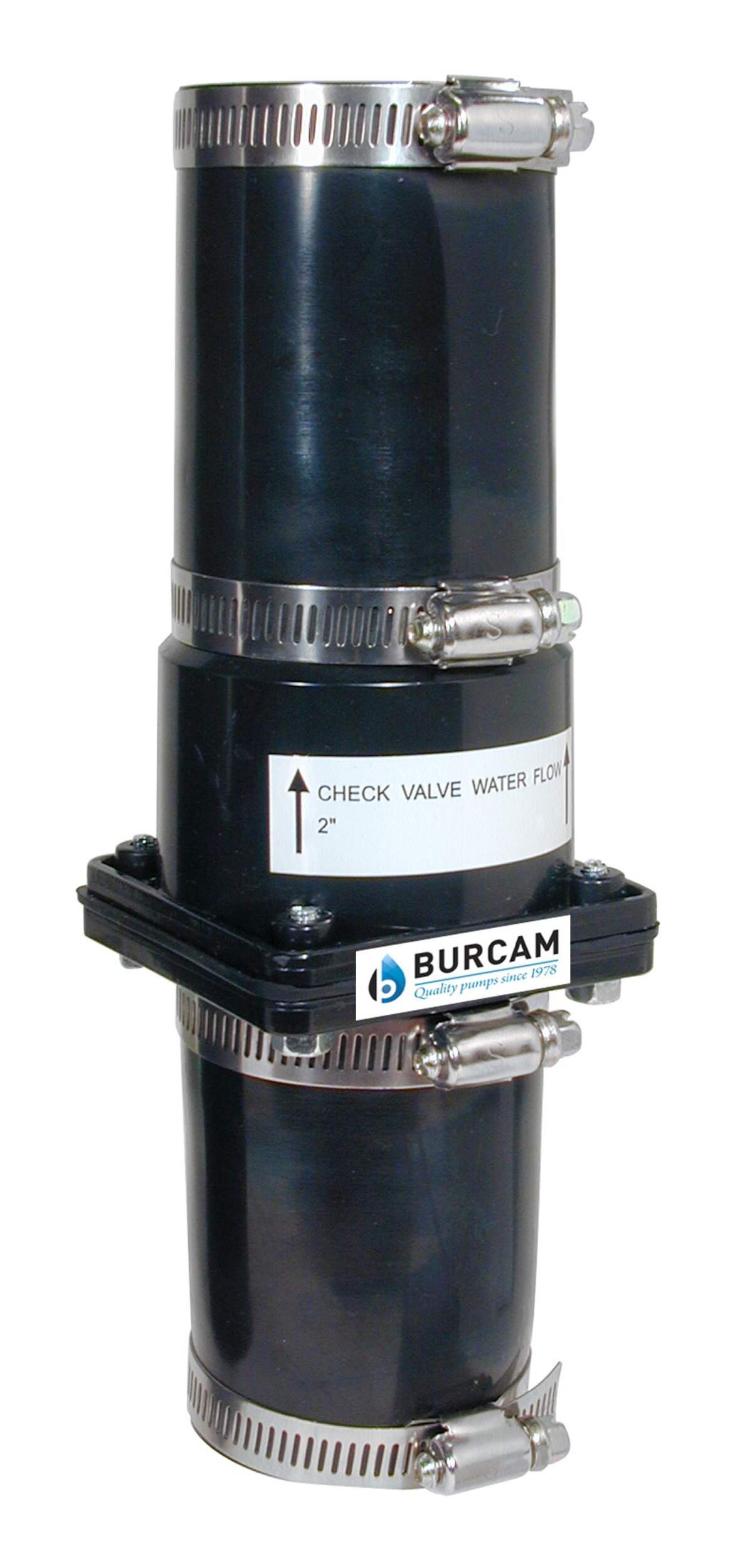 Clapet antiretour pour pompe d'eaux d'égout Burcam 450457, 2 po Front_Angled_Right