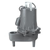 Pompe submersible pour eaux usées, service intensif, 6/10 HP Back_Flat