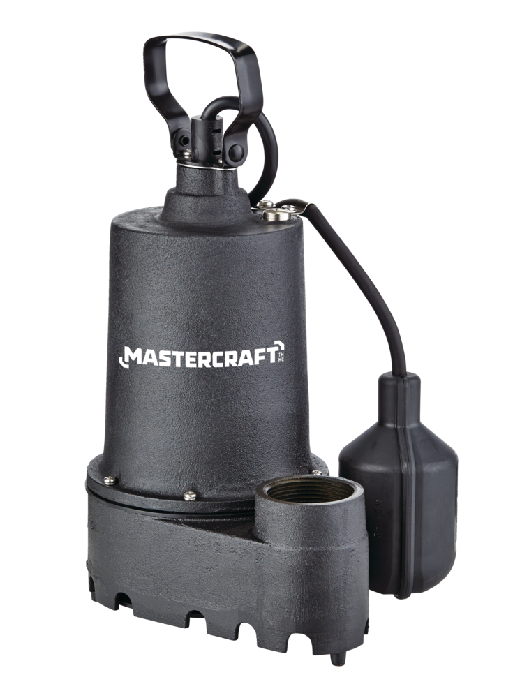 Pompe de puisard électrique submersible en fonte Mastercraft, avec  interrupteur captif, 1/3 HP