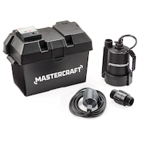 Pompe de puisard de secours avec pompe c.c. de 12 V Mastercraft