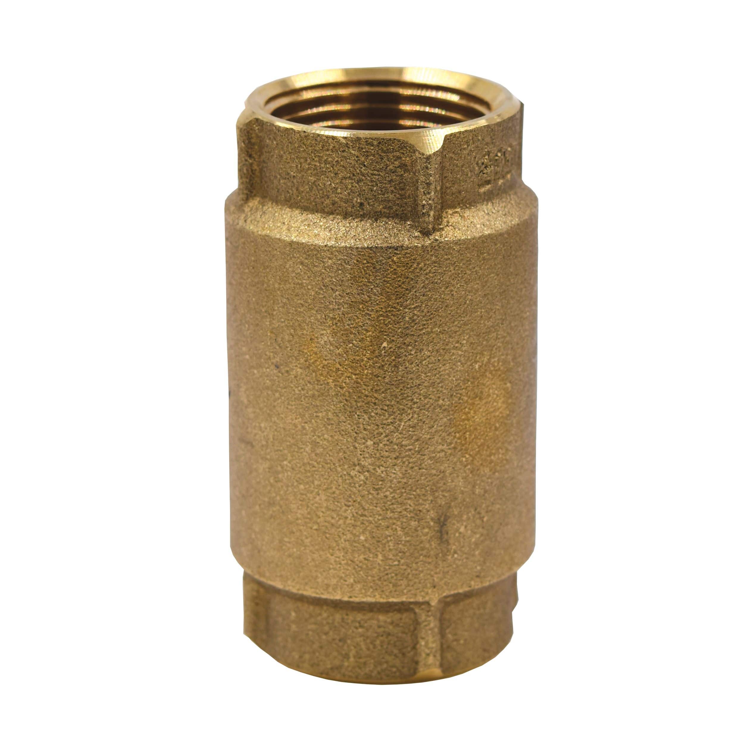 H2O PRO 1 Inch Brass Check Valve for Submersible Well, Centrifugal, and Jet  Pumps - Keeps Water System Primed, Spring Controlled, 1