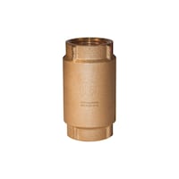 Superior Brass Check Valve, 1-in FNPT fitting, Noise-free, Brass Front_Elevated