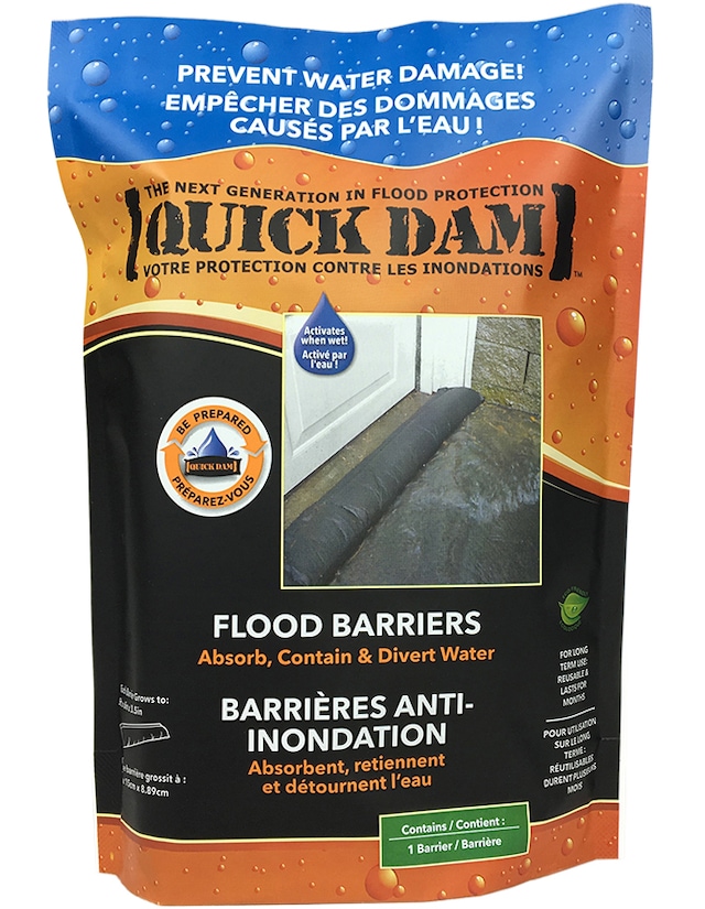 Barrière antiinondation Quick Dam, 5 pi, noir, paq. 1 Canadian Tire