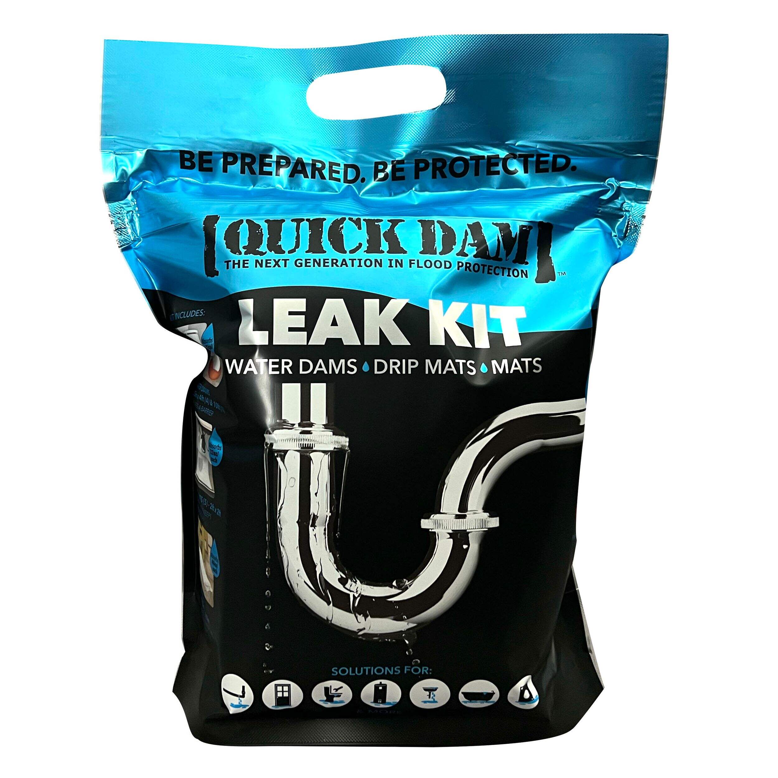 Quick Dam Indoor Water Leak Kit, Water/Flood Activated, Polypropylene Front_Flat
