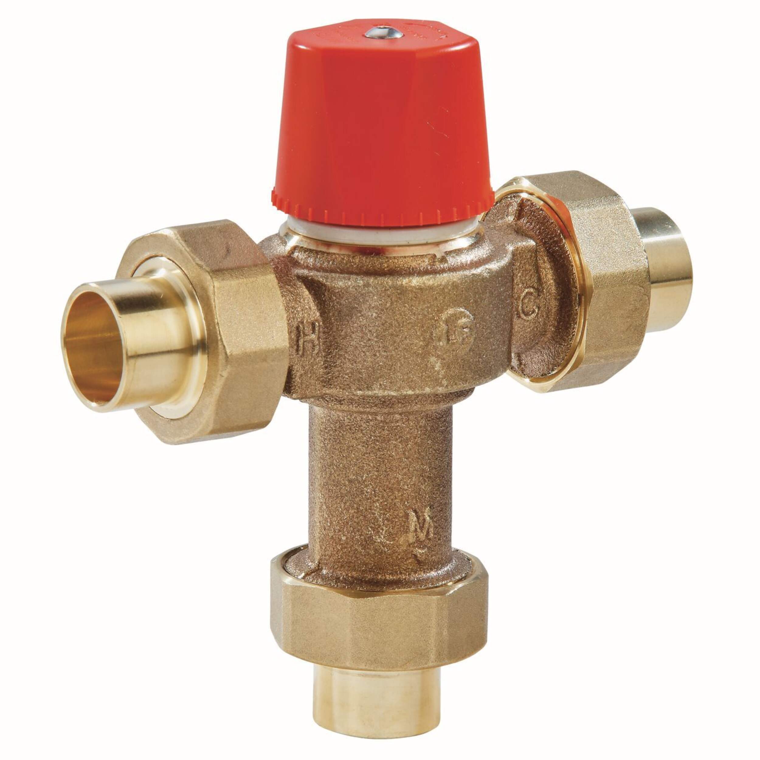 Watts 1170C-US-M2 1/2-in Brass Hot Water Temperature Control Valves, Brown Front_Three_Fourths_Angled_Right