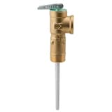 Watts L100XL3-150210 Brass Temperature & Pressure Relief Valve, 3/4-in, Brown Front_Flat