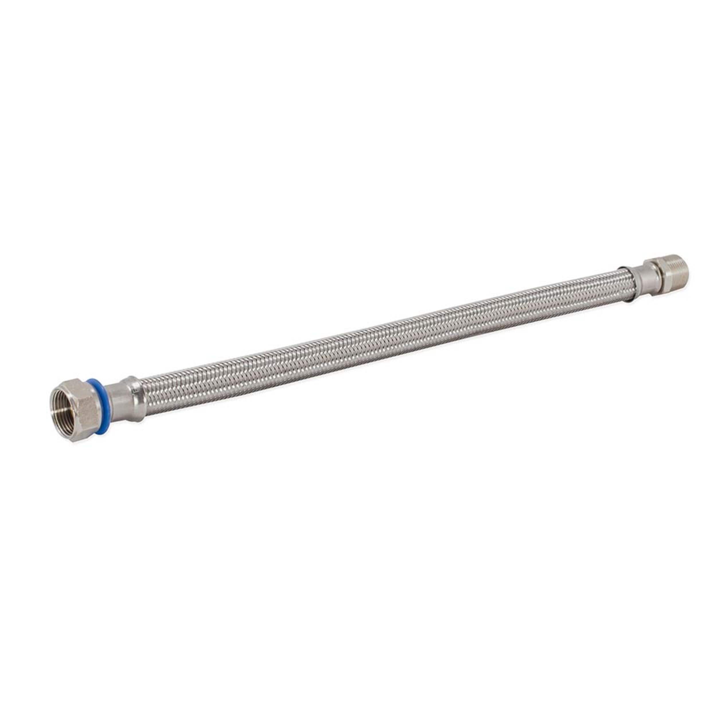 Tuyau pour chauffe-eau Eastman 48254, 3/4 po MIP x 3/4 po FIP x 18 po, gris Front_Three_Fourths_Angled_Left