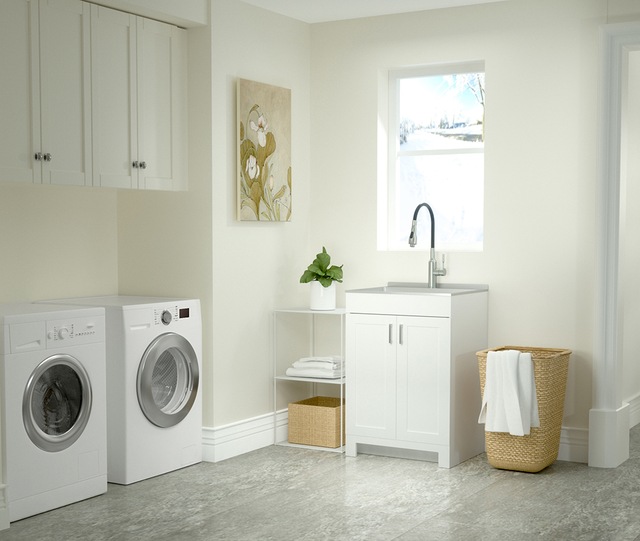 CANVAS Caplin Single Sink Laundry Tub & 24"L x 20"W x 35"H