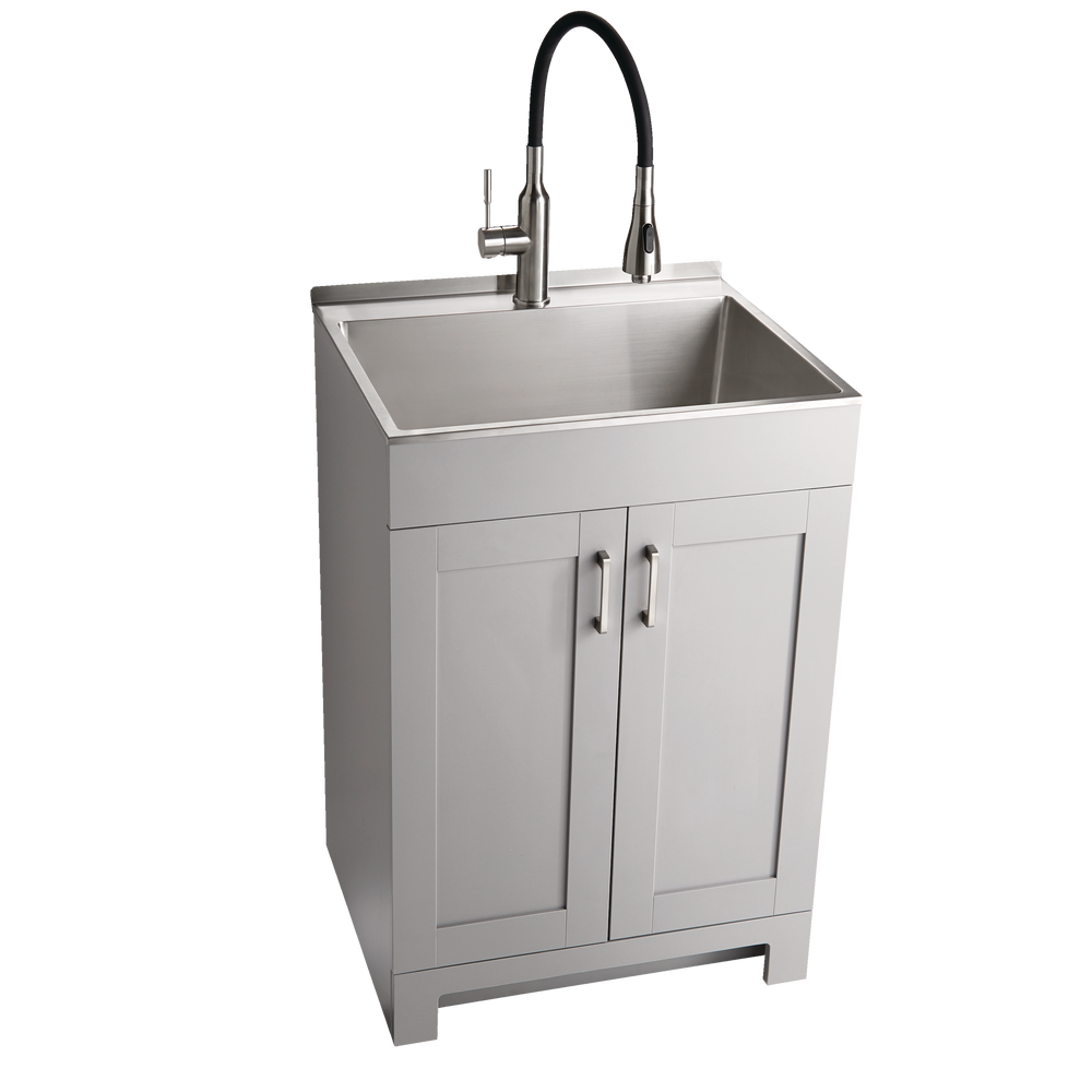 CANVAS Caplin Single Sink Laundry Tub & 24"L x 20"W x 35"H