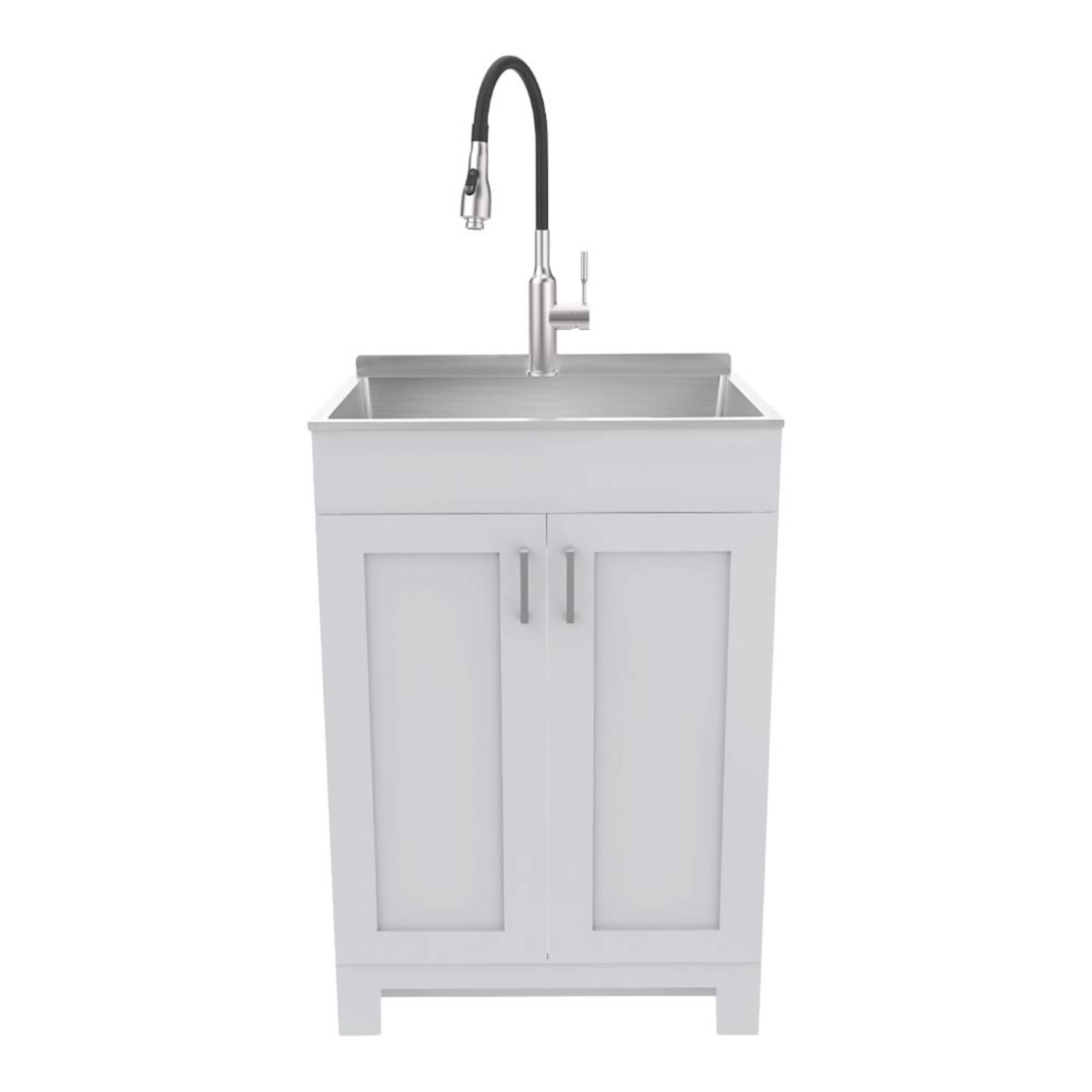 Armoire à lessive tout-en-un CANVAS Caplin, 24 po la x 20 po P x 35 po H, gris Front_Elevated