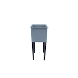 Cuve de lessivage étroite Tehila avec pattes en acier, 23 x 18 x 34 po, choix de couleurs Front_Flat