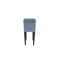 Tehila Narrow Laundry Tub with Steel Legs, 23-in x 18-in x 34-in, Assorted Colours