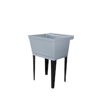 Cuve de lessivage standard Tehila avec pattes en acier, 24 x 23 x 34 po, choix de couleurs