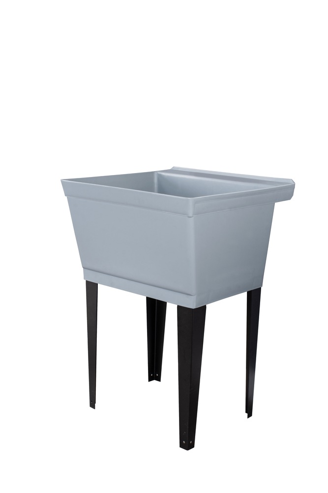 Tehlila Standard Laundry Tub with Steel Legs, 24"L x 23"W x 34"H