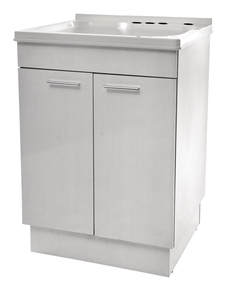 Transform Laundry Tub & 24.3" W x 21.5" D x 34" H, White