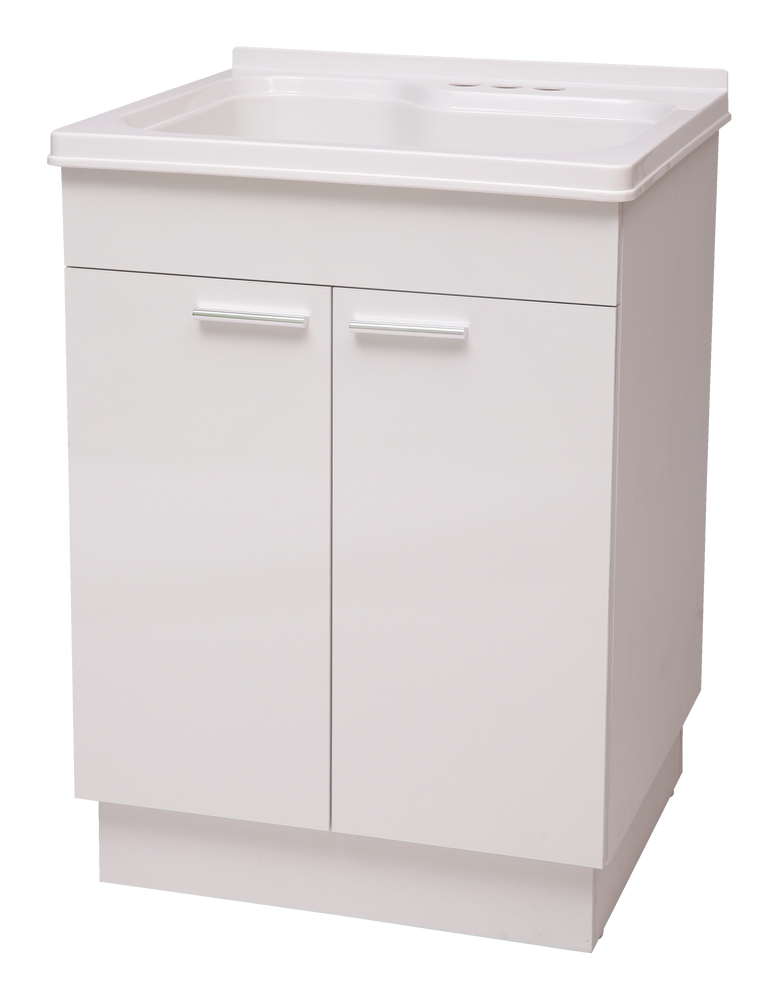 Transform Laundry Tub & 24.3" W x 21.5" D x 34" H, White
