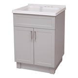 Cuve de lessivage et armoire Transform, 24,3 po l x 21,5 po D x 34 po H, gris Front_Angled_Left