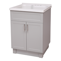 Cuve de lessivage et armoire Transform, 24,3 po l x 21,5 po D x 34 po H, gris Front_Angled_Left