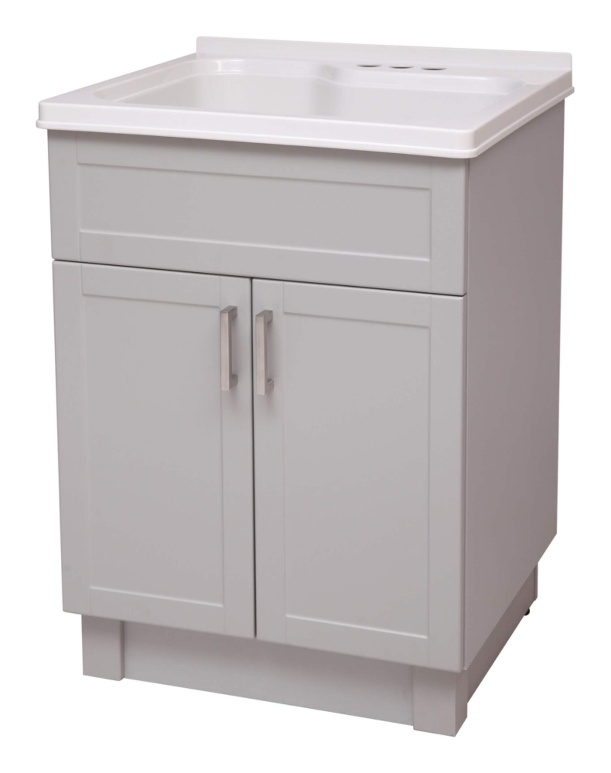 Cuve de lessivage et armoire Transform, 24,3 po l x 21,5 po D x 34 po H, gris Front_Angled_Left