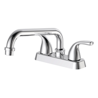 Robinet de lavabo Danze avec bec extensible et central, 2 poignées, 4 po, chrome poli Front_Angled_Left