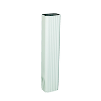 Euramax Canada Aluminum Downspout, 2-in x 3-in x 10-ft, White Front_Angled_Right