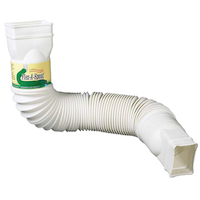 Euramax Flex-A-Spout™ 25 to 55-in Downspout Extension, White Composite_or_Mixed