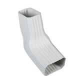 Euramax 37064 Transition Elbow, 2 x 3-in, White Front_Three_Fourths_Angled_Right
