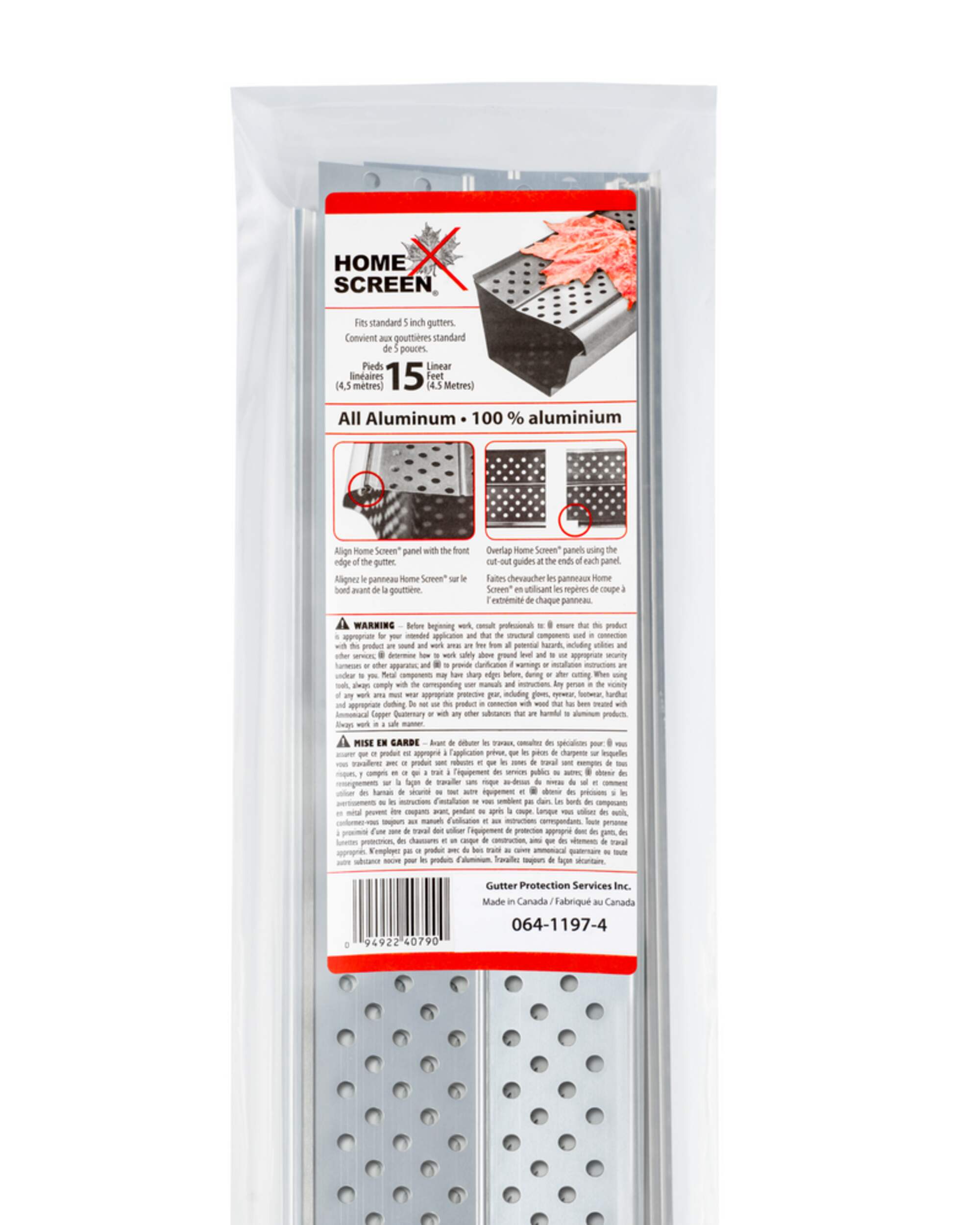 Home Screen Aluminum Gutter Guards, 5 x 36in, 5pk Canadian Tire