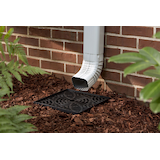 Euramax StealthDrain® Low Profile Catch Basin, Black Overhead_Flat