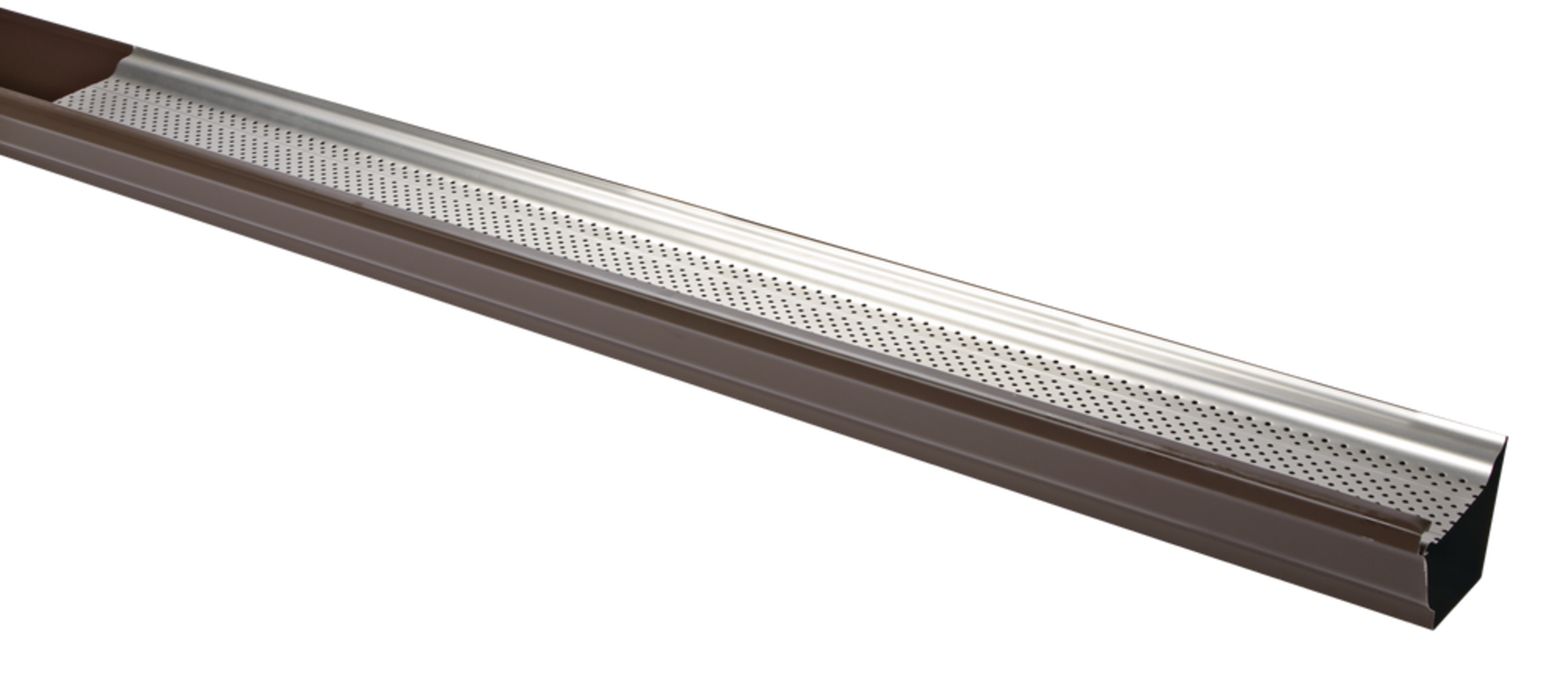 Holmes Smart Screen 20-ft Aluminum Gutter Guards, Metallic, 5-pk Front_Angled_Left