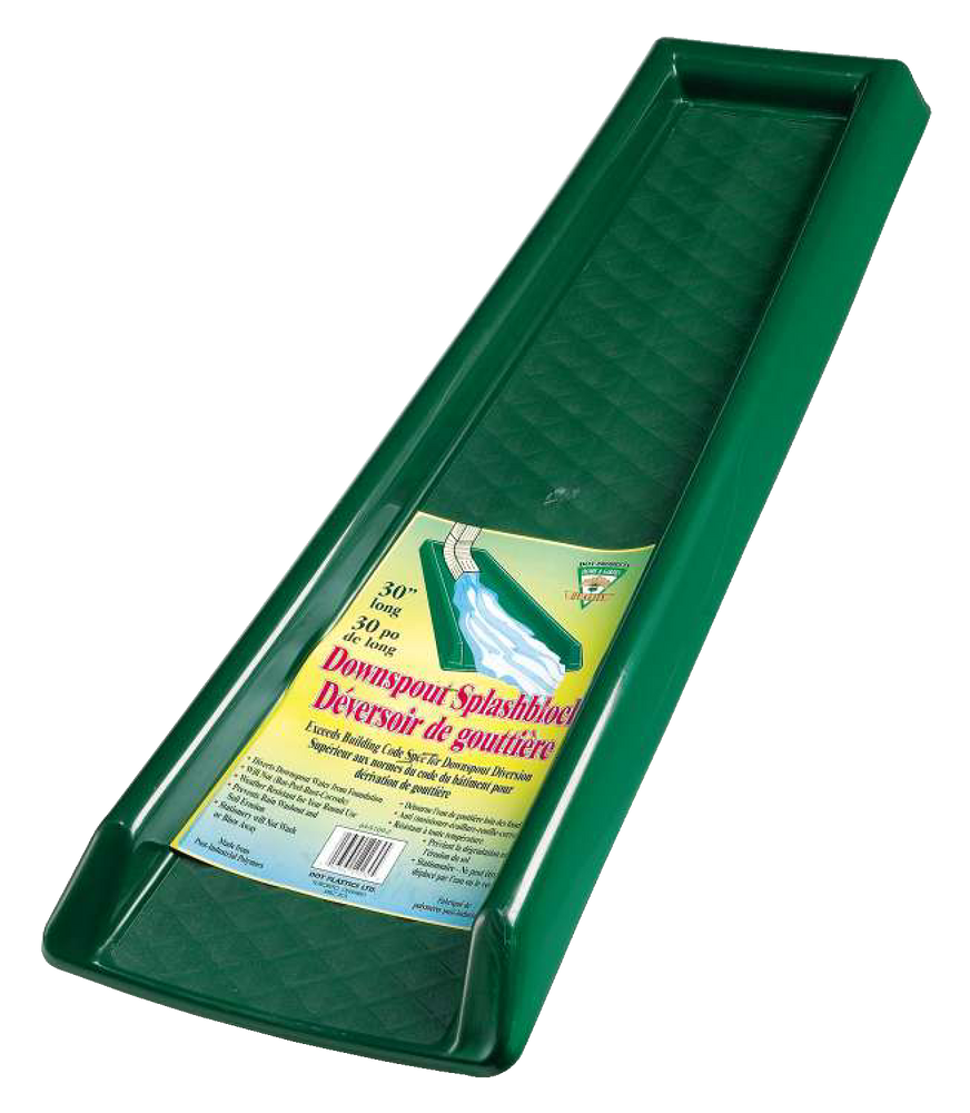 24in Plastic Downspout Splash Block, Green Canadian Tire