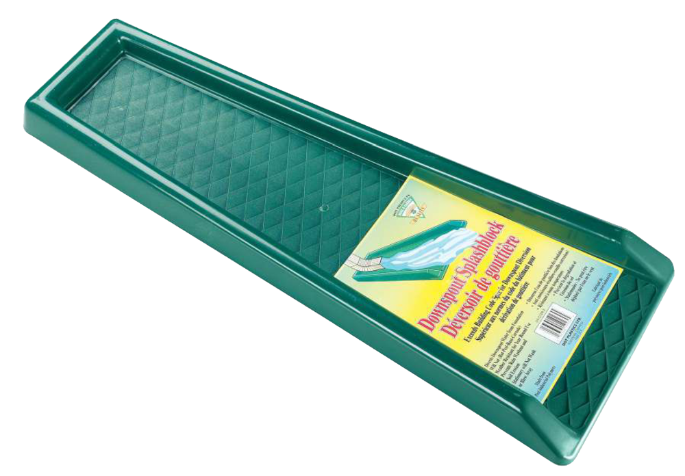 24in Plastic Downspout Splash Block, Green Canadian Tire