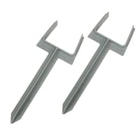 Plastic Downspout Supports, Grey, 2-pk Overhead_Plunge