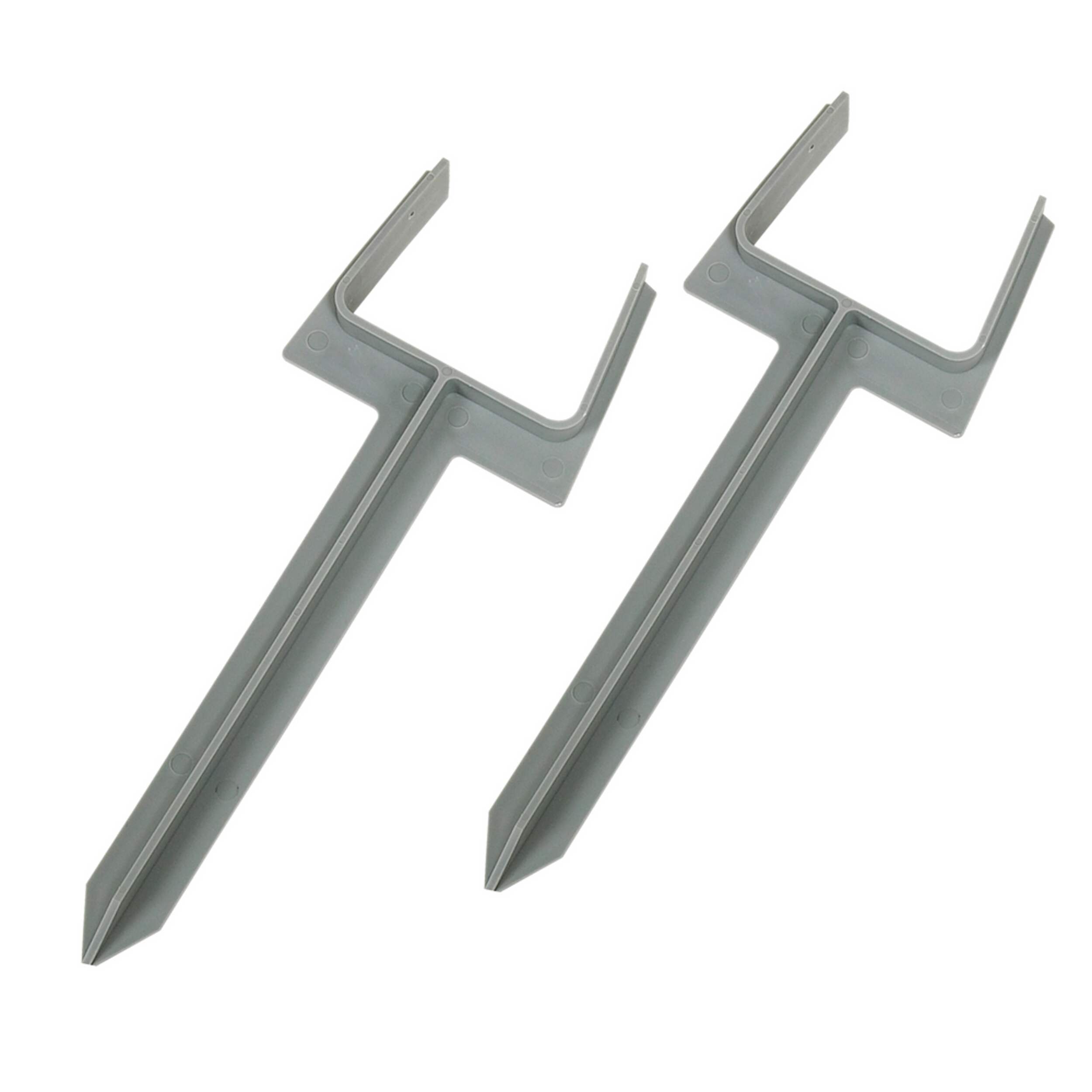 Plastic Downspout Supports, Grey, 2-pk Overhead_Plunge