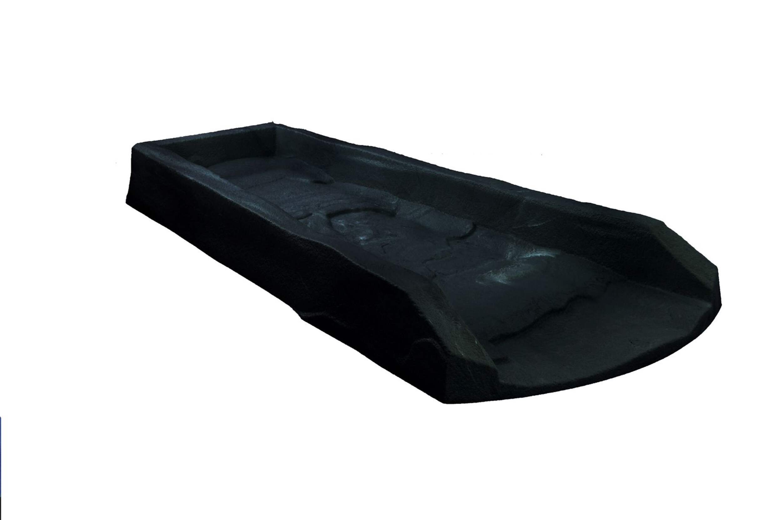 Plastic Downspout Splash Block, Black Front_Three_Fourths_Angled_Right