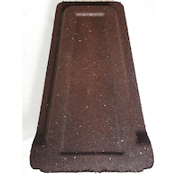 Plastic Downspout Splash Block, Brown Overhead_Plunge