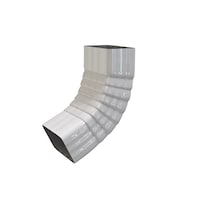 Coude en aluminium de 75 degrés de type A pour descente de gouttière Euramax Canada, 3 x 3 po, blanc Front_Angled_Right