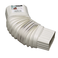 Euramax Flex Elbow™ 8 to 18-in Extension, 2 x 3-in, White Front_Three_Fourths_Angled_Right
