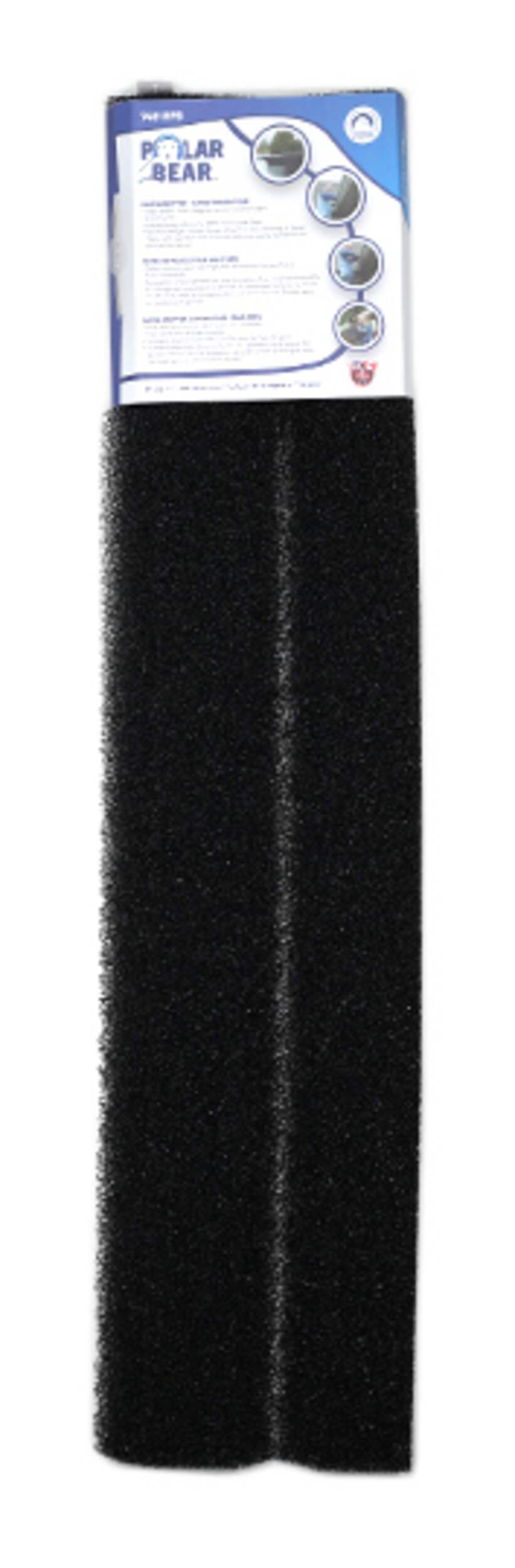 Polar Bear Eavesdropper 36-in UV-Filter Eavestrough Foam, Black Front_Flat